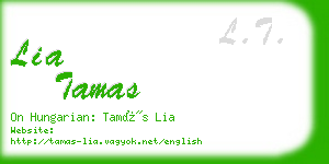 lia tamas business card